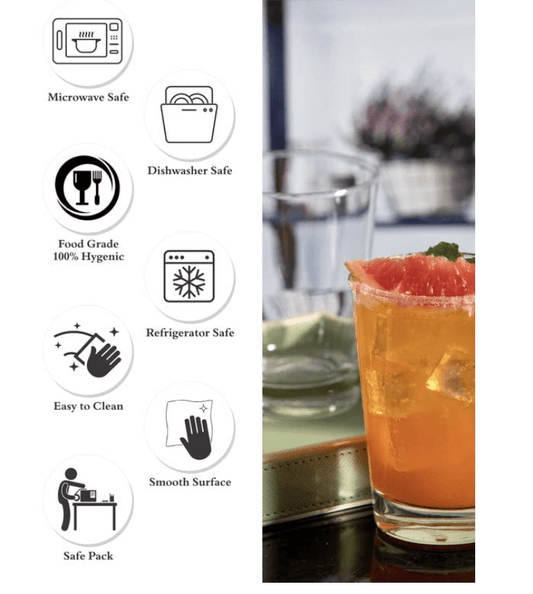 Roxx Glass Magnolia Tumbler Set of 12 Pieces 300ml (RX-2738-2)