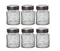 Roxx Glass Milo Storage Jar With Lid Set of 6 Pieces 300ml-2