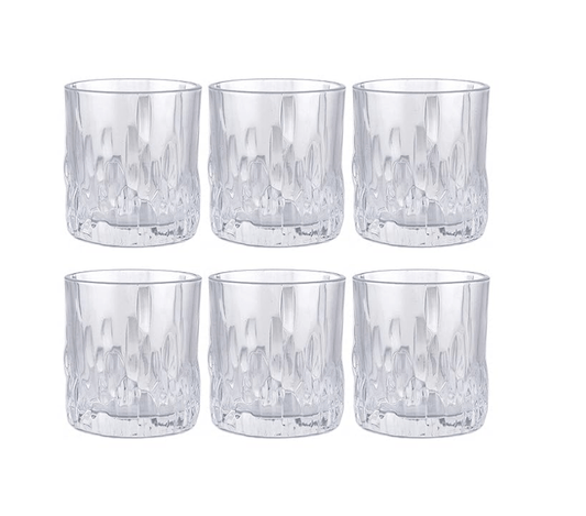 Roxx Glass Volvic Tumbler Set (Set of 6 pcs), Clear