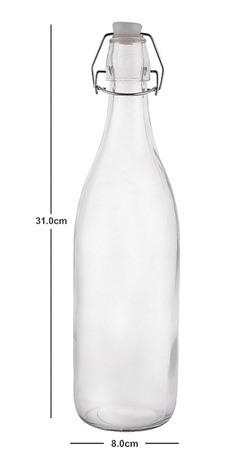 ROXX Glass Bottle with Airtight Flip Swing Cap for Water (Set of 3pcs)-2