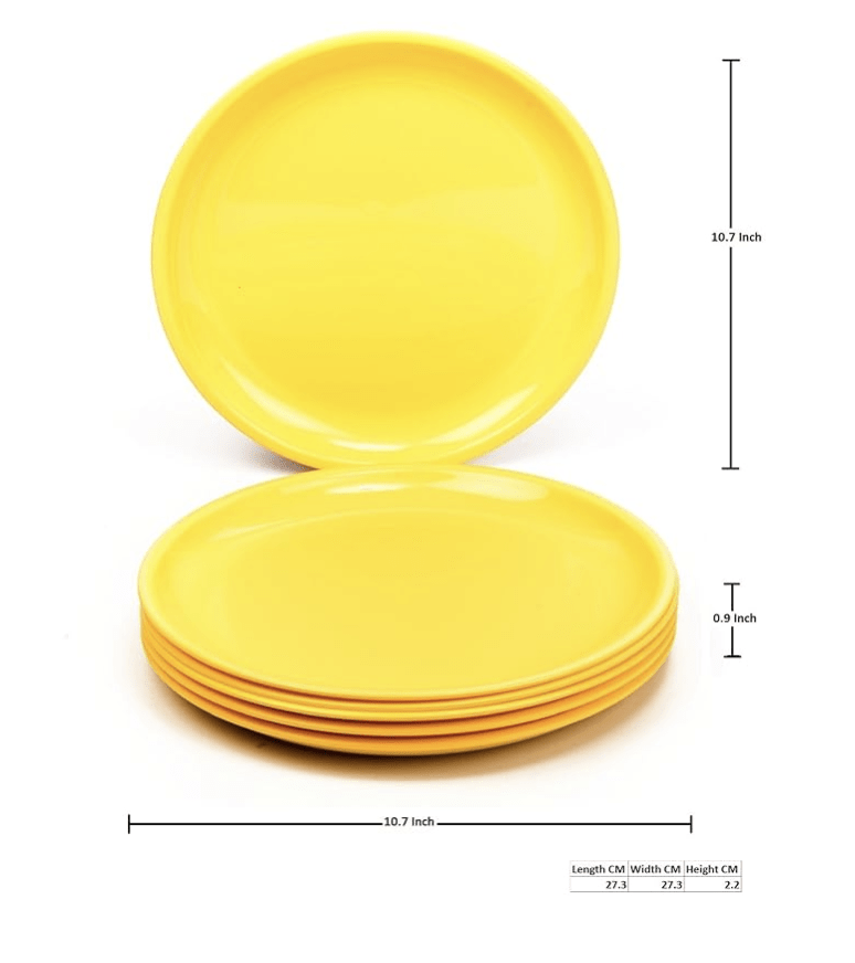 Signoraware Round Plastic Full Plate Set, Set of 3 or 6