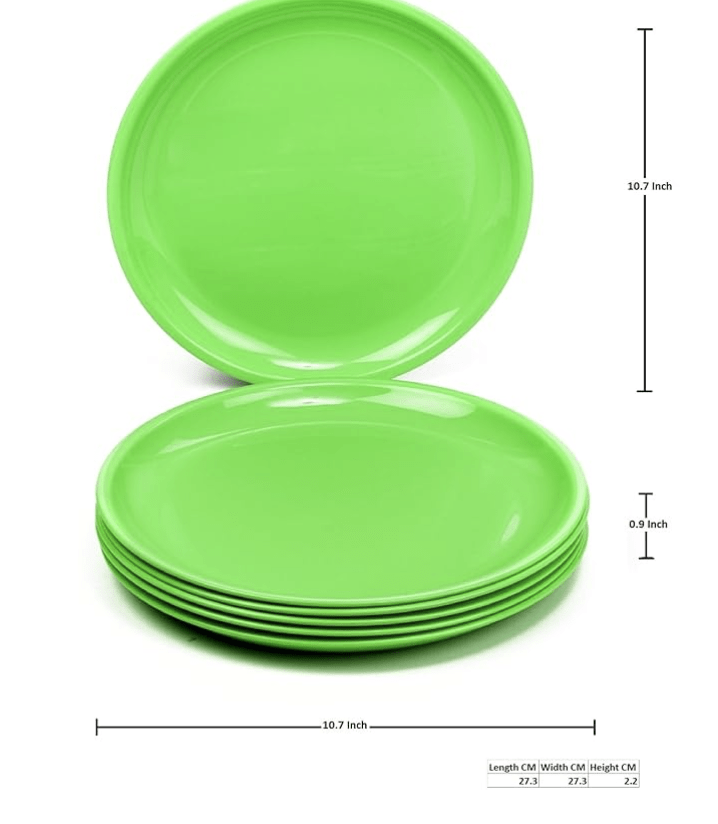 Signoraware Round Plastic Full Plate Set, Set of 3 or 6