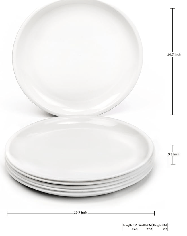 Signoraware Round Plastic Full Plate Set, Set of 3 or 6