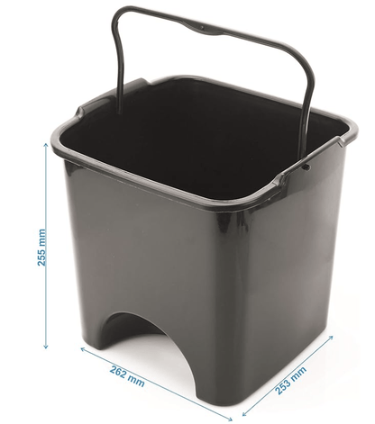 Signoraware Modern Lightweight Dustbin for Home and Office 12Ltr, Black