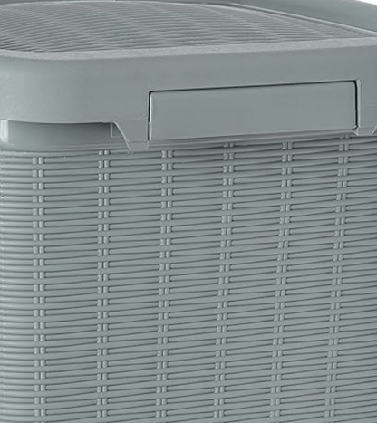 வீடு மற்றும் அலுவலகத்திற்கான சிக்னோராவேர் மாடர்ன் லைட்வெயிட் டஸ்ட்பின் 12 லிட்டர், சாம்பல் நிறத்தில் உள்ளது.