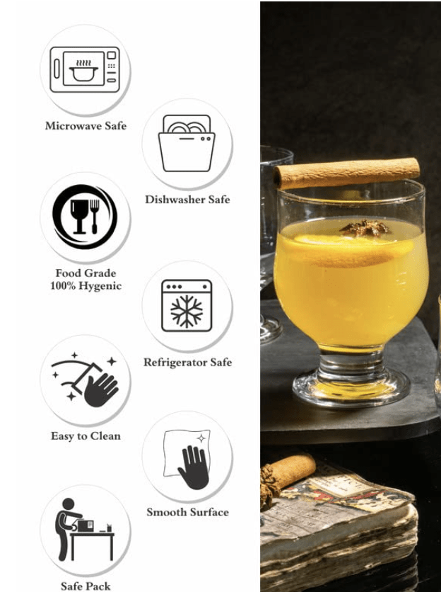 ராக்ஸ் ஜூஸ் கிளாஸஸ் பிரெஸ்டீஜ் டம்ளர் செட் 6 துண்டுகள் 300 மிலி