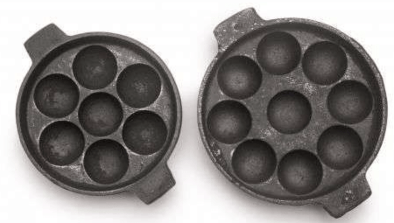 CAST IRON KUZHI PANIYARAKAL (PADDU-APPE TAWA)-1
