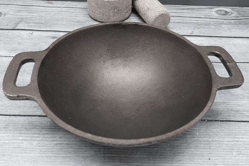 CAST IRON KADAI FLAT BASE | SMOOTH FINISH | INDUCTION/HOT PLATES FRIENDLY-1