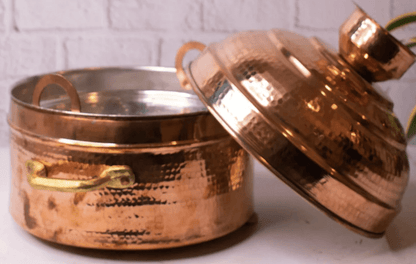 पारंपरिक तांबे का मोदक पात्र - स्टीमर पोत