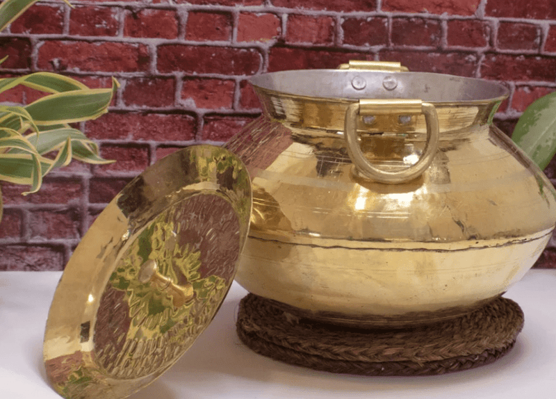 BRASS BIRIYANI HANDI (PAANAI-POT)-1