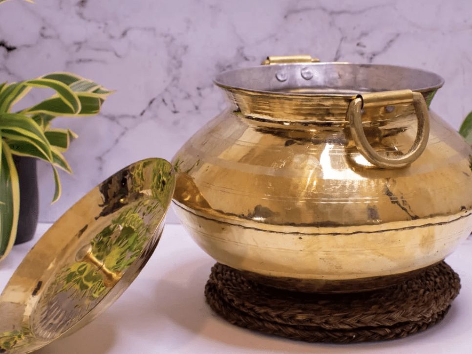 BRASS BIRIYANI HANDI (PAANAI-POT)-2