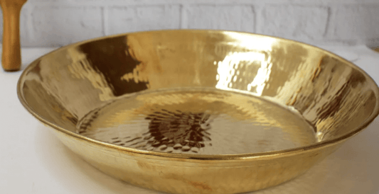 தகரம் பூச்சு இல்லாமல் பெரிய பித்தளை பராட் (ஜன்டியாலகுருவிலிருந்து)