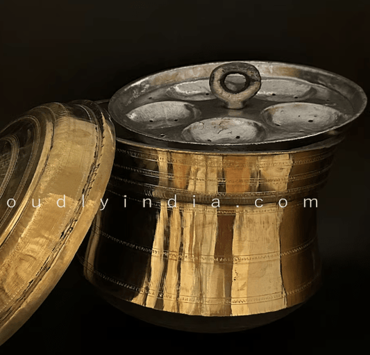 பாரம்பரிய இட்லி பாத்திரம் (இட்லி குக்கர்-இட்லி தயாரிப்பாளர்-ஸ்டீமர்) - பாலிஷ் செய்யப்பட்டது