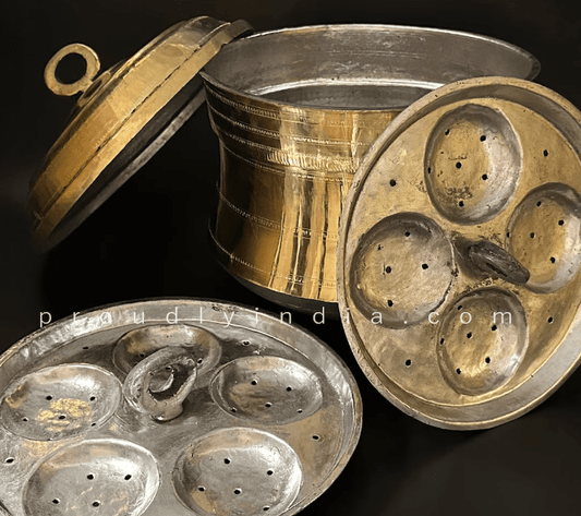 பாரம்பரிய இட்லி பாத்திரம் (இட்லி குக்கர்-இட்லி தயாரிப்பாளர்-ஸ்டீமர்) - பாலிஷ் செய்யப்பட்டது