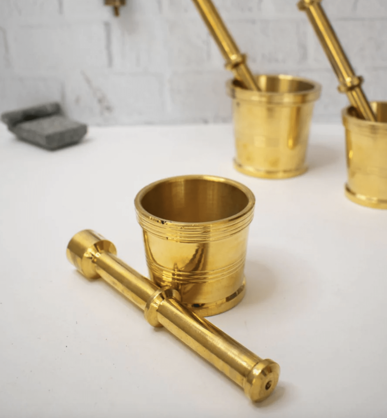 BRASS MORTAR & PESTLE
