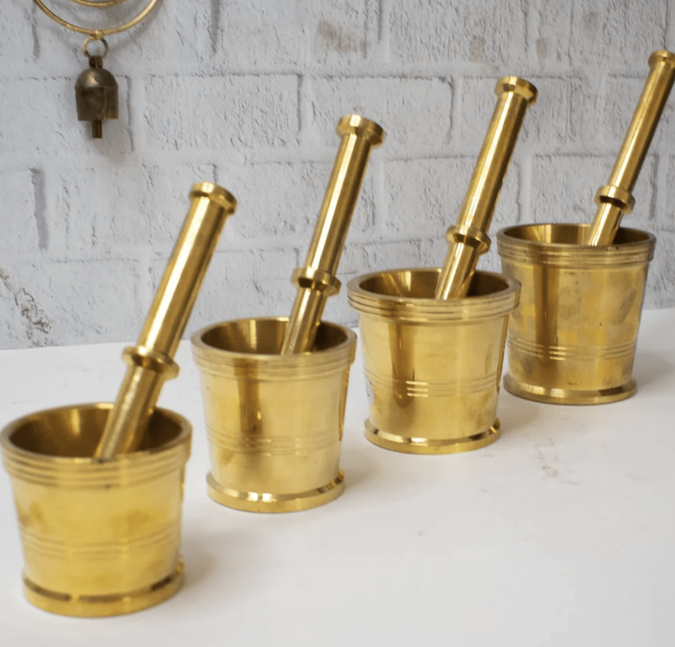 BRASS MORTAR & PESTLE