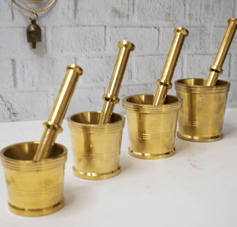 BRASS MORTAR & PESTLE-1