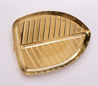 BRASS BANANA LEAF PLATE SMALL
