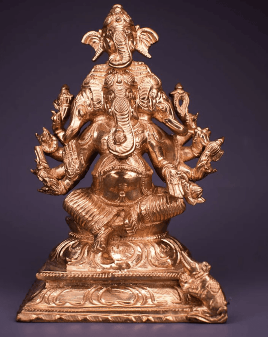 PANCHAMUKHI GANESHA PANCHALOHA IDOL-6 INCHES
