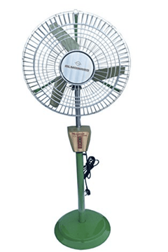 Almonard 100W &amp; High Air Throw Height Adjustable Pedestal Fan (18-inch, Green)-1