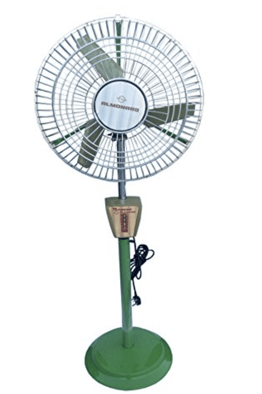 Almonard 100W &amp; High Air Throw Height Adjustable Pedestal Fan (18-inch, Green)
