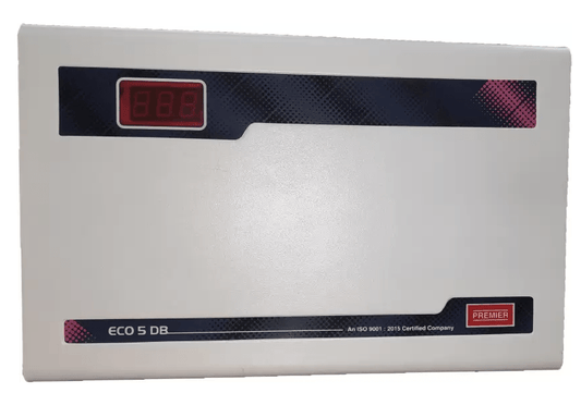 प्रीमियर ईसीओ 5 डीबी वोल्टेज स्टेबलाइजर डबल बूस्टर (सफ़ेद) 