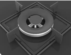 BOSCH Built-in Gas Hob Black Tempered Glass 3 Burner 60cm True brass(PNC6B6B11I) Glass Automatic Hob  (3 Burners)-2