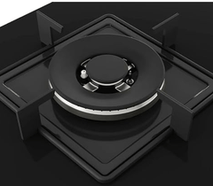 Bosch Built in Gas Hob Black Tempered glass Glass 3 Burner Auto Ignition 75 cm Italian Double Ring Burners (PND7B6B10I)-2