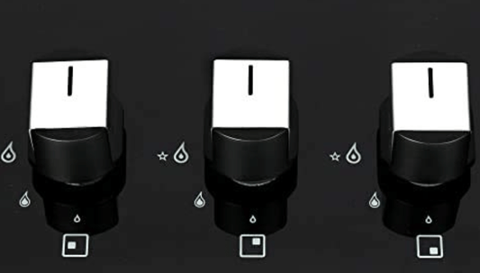 Faber Hob/Hobtop 4 Brass Burner Auto Electric Ignition,Glass Top (Nexus IND HT784 CRS BR CI AI) Black