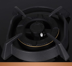 Faber Hobtop Utopia HT783 CRS BR CI AI 3 Brass Burner Auto Electric Ignition Glass Top (Black)-3