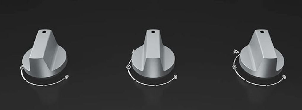 Bosch Built in Gas Hob Black Tempered glass Glass 3 Burner Auto Ignition 70 cm 2 Mini Triple Ring Brass Burner and 1 Double Ring Brass (PMD83D31NX)