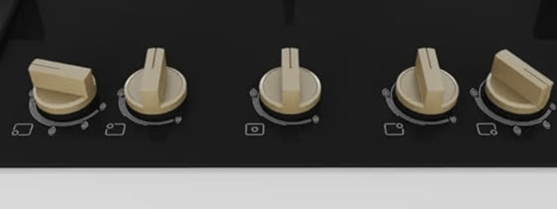 Bosch Built in Gas Hob Black Tempered glass Glass 5 Burner Auto Ignition 90 cm Full Brass 3D Ring Burners with Matt Black Heat Shields & Cast Iron pan supports (PNV9B6G20I)-2