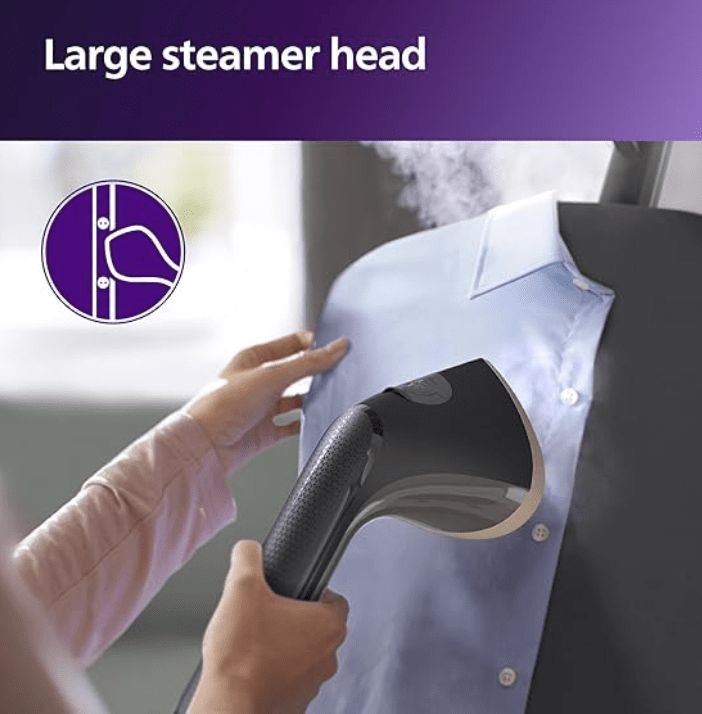 Philips Standing Garment Steamer STE3160/30 – 2000 watts power, Unique tilting style board, 3 steam settings, up to 40 g/min steam output