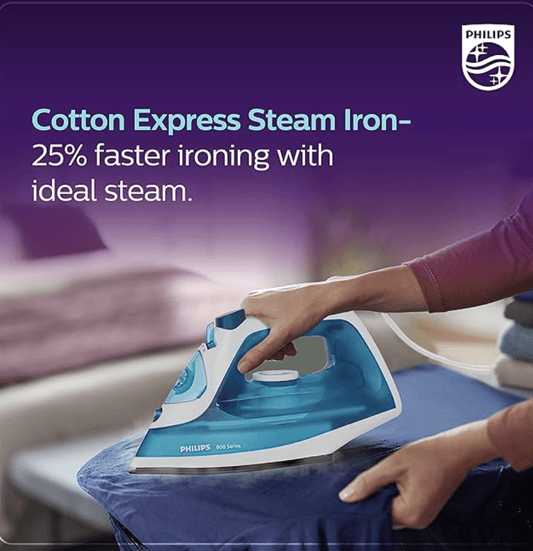 Philips Steam Iron DST0820/20 – 1250-watt, Black non-stick soleplate, Steam Rate of up to 15 g/min