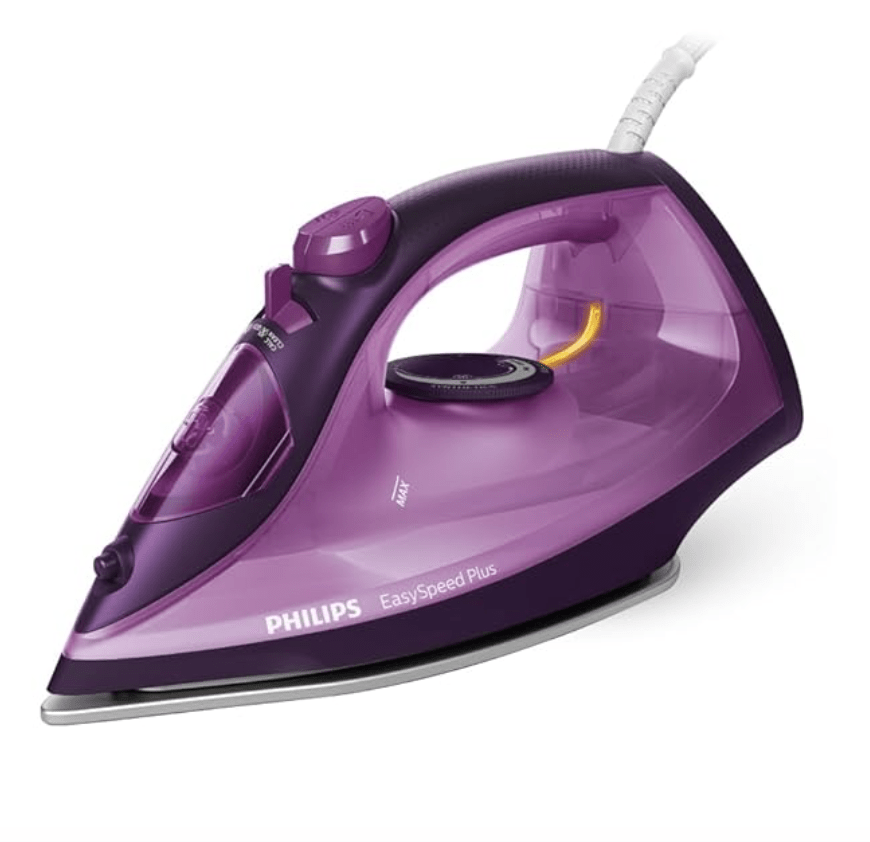 Philips EasySpeed Plus Steam Iron GC2147/30-2400W, Quick Heat up with up to 30 g/min steam, 150g steam Boost, Scratch Resistant Ceramic Soleplate, Vertical steam, Drip-Stop