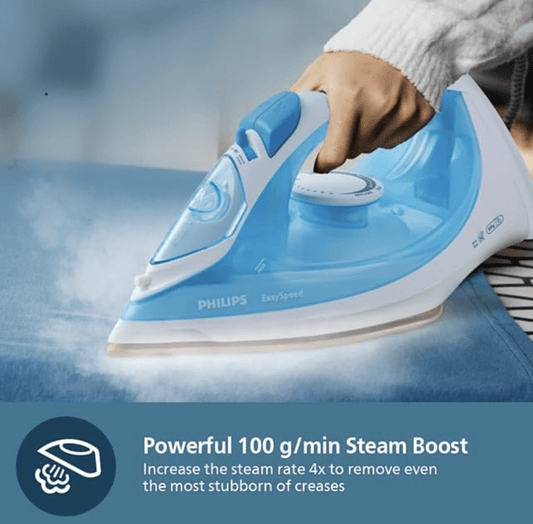 Philips Steam Iron GC1028/20 – 2000-watt, From World’s No.1 Ironing Brand*, Golden non-stick soleplate, Steam Rate of up to 25 g/min, Drip Stop Technology