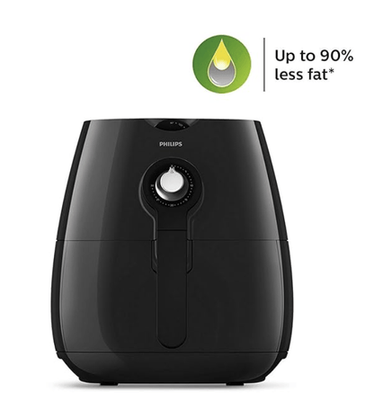 Philips Daily Collection HD9218 Air Fryer, uses up to 90% Less Fat, 1425W, with Rapid Air Technology (Black)