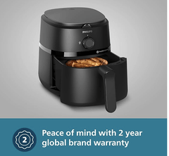 PHILIPS Air Fryer NA130/00, uses up to 90% less fat, 1700W, 6.2 Liter, with Rapid Air Technology (Black), Extra Large-2