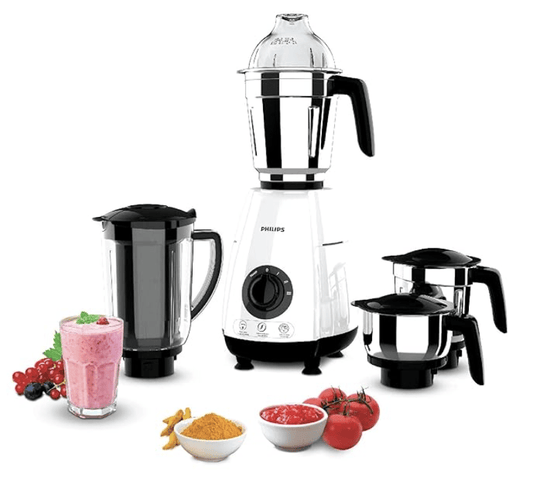 Philips HL7703/00 1000 Watt Mixer Grinder Copper Motor, 4 Jar with 5 Year Warranty on Motor