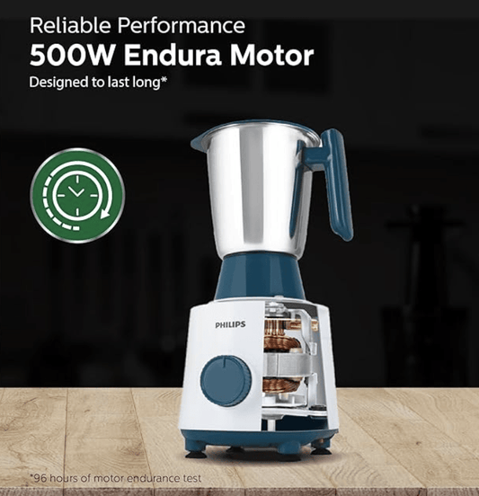 Philips HL7535/01 Mixer Grinder, 500W, 3 Jars with 5 Year Warranty on Motor, Bigger jar sizes