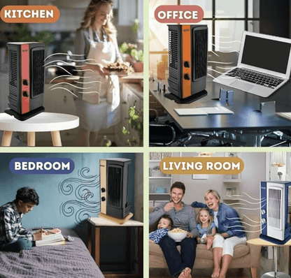 Tower Fan - Multipurpose Portable Oscillating Mini Table Fan - 3 speeds, Portable Desktop Fan, 1 year warranty
