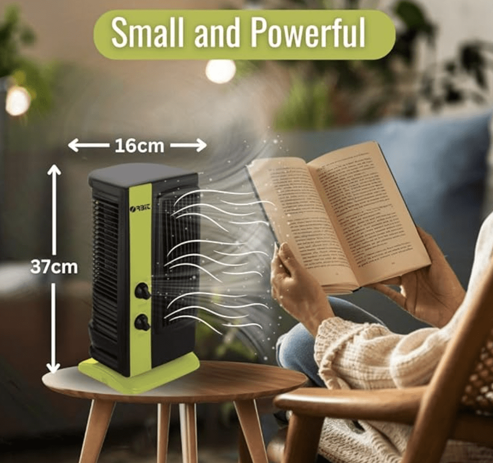 Tower Fan - Multipurpose Portable Oscillating Mini Table Fan - 3 speeds, Portable Desktop Fan, 1 year warranty-5