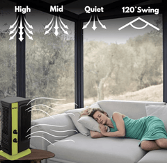 Tower Fan - Multipurpose Portable Oscillating Mini Table Fan - 3 speeds, Portable Desktop Fan, 1 year warranty-6