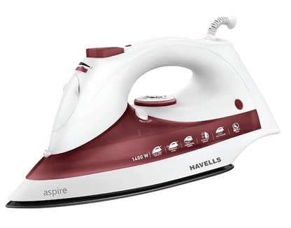 Havells Aspire 1400-Watt Steam Iron (Red)