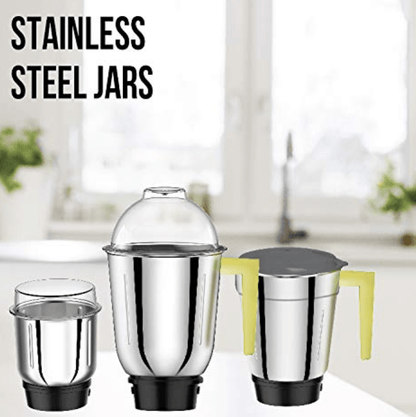 Havells Sprint Mixer Grinder, 500W, 3 Jars (Grey/ Green)