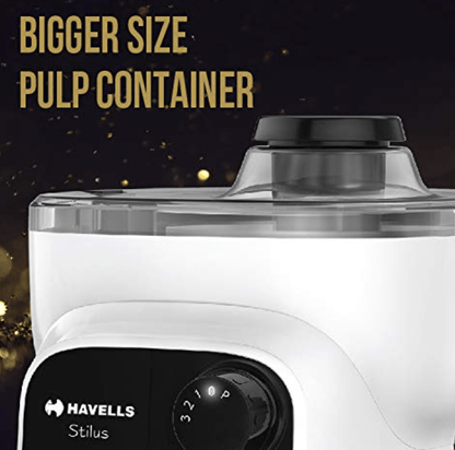 Havells Acrylonitrile Butadiene Styrene Stilus Juicer Mixer Grinder 500W With 3 Jar (Grey White), 500 Watts