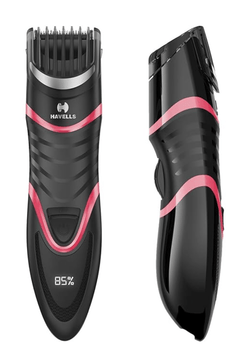 Havells Bt9009 Men Digital Display Beard & Moustache Trimmer, Fast Charge Allows 30 + Trims, 19 Built-in Precise Lengths (Black & Red)-1