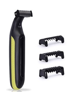 Havells UniBlade (Shaver cum Trimmer) | Rechargeable battery | 60 minutes Runtime | For Wet and Dry shave (IPX6) | 3 Trimming Combs | Travel friendly pouch | Black and Yellow | ST7000-1