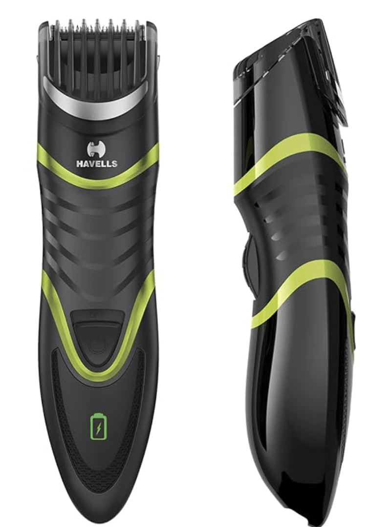 Havells BT9003 Adjustable Beard & Moustache Trimmer, Fast Charge Allows 15 + Trims, 19 Built-in Precise Lengths (Black/Blue)-1
