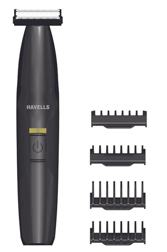 Havells ST8000 Shimmer plus, 5 in 1 rechargeable Dual-Blade Shaver cum Trimmer with 4 Trimming Combs